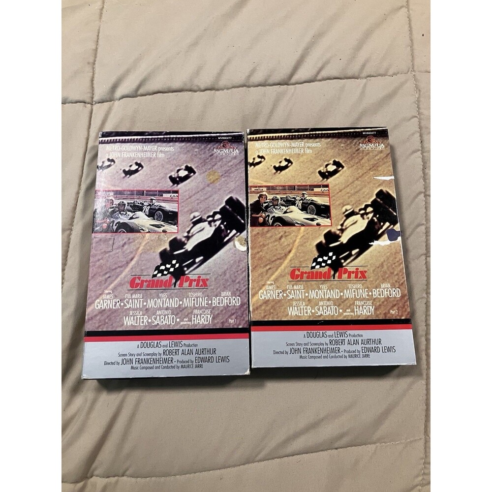 Grand Prix Complete Set VHS 1966/87 Part 1&2 James Garner  Saint RARE Racing Car